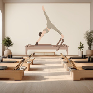 Tapeta na ścianę - pilates harmony , rodzaj - tapeta winylowa strukturalna