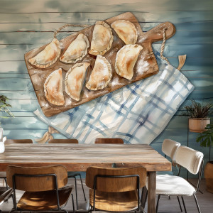 Tapeta na ścianę - rustic dumplings , rodzaj - próbka tapety 50x50cm