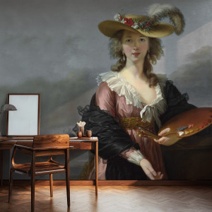 Tapeta na ścianę - retro painting , rodzaj - tapeta flizelinowa laminowana