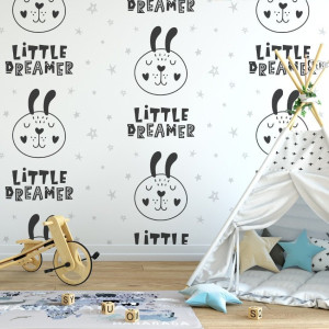 Tapeta dziecięca - little dreamer , rodzaj - tapeta flizelinowa laminowana