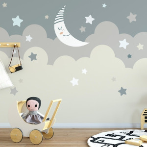 Tapeta dziecięca - lovely sleeping , rodzaj - tapeta winylowa strukturalna