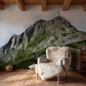 Tapeta na ścianę - giewont mountain , rodzaj - tapeta flizelinowa laminowana
