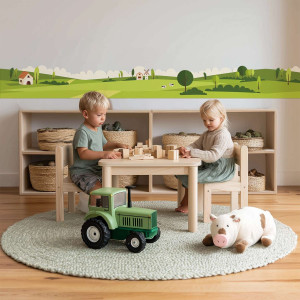 Border pasek dekoracyjny tapety - sunny countryside , rodzaj - tapeta winylowa strukturalna