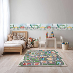 Border pasek dekoracyjny tapety - city journey , rodzaj - tapeta winylowa strukturalna