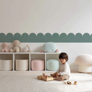Border pasek dekoracyjny tapety - mint frill , rodzaj - tapeta winylowa strukturalna