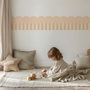 Border pasek dekoracyjny tapety - peach drift , rodzaj - próbka tapety 50x50cm