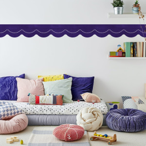 Border pasek dekoracyjny tapety - indigo awning , rodzaj - tapeta flizelinowa laminowana