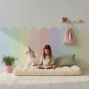 Tapeta do połowy ściany - pastel spectrum , rodzaj - tapeta winylowa strukturalna