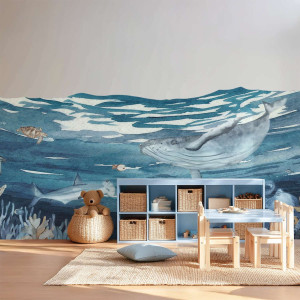 Tapeta do połowy ściany - marine dream , rodzaj - próbka tapety 50x50cm