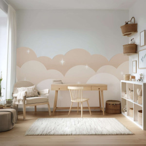 Tapeta do połowy ściany - cloud lullaby , rodzaj - tapeta winylowa strukturalna
