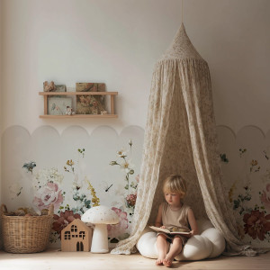 Tapeta do połowy ściany - boho garden , rodzaj - tapeta flizelinowa laminowana