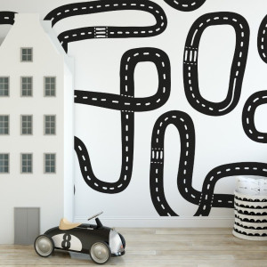 Tapeta dziecięca - racing design , rodzaj - próbka tapety 50x50cm