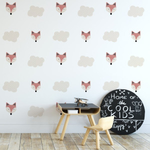 Tapeta dziecięca - foxy heaven , rodzaj - tapeta winylowa strukturalna