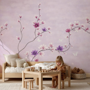 Tapeta na ścianę - magnolia fairytale , rodzaj - próbka tapety 50x50cm