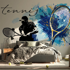 Tapeta na ścianę - tennis paint , rodzaj - próbka tapety 50x50cm