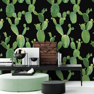 Tapeta na ścianę - cactus town , rodzaj - tapeta flizelinowa laminowana