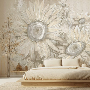 Tapeta na ścianę - sunflower dreams , rodzaj - tapeta flizelinowa