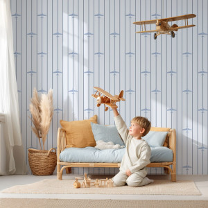 Tapeta na ścianę - little aircraft , rodzaj - tapeta flizelinowa laminowana