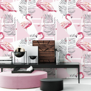 Tapeta na ścianę - flamingo modernity , rodzaj - tapeta flizelinowa