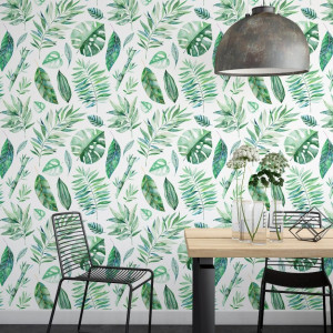 Tapeta na ścianę - green jungle , rodzaj - tapeta flizelinowa