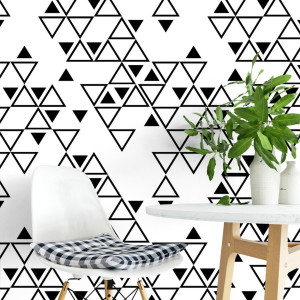 Tapeta na ścianę - geotriangles art , rodzaj - tapeta flizelinowa laminowana