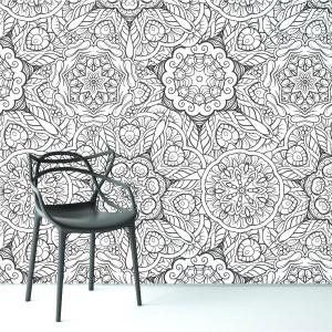 Tapeta na ścianę - mural flowers , rodzaj - próbka tapety 50x50cm