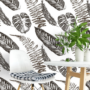 Tapeta na ścianę - shadow in tropic , rodzaj - tapeta flizelinowa