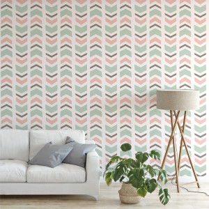 Tapeta na ścianę - softpastel chevron , rodzaj - tapeta flizelinowa