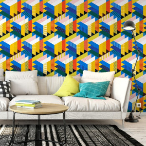 Tapeta na ścianę - solid cubes , rodzaj - tapeta flizelinowa laminowana