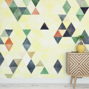 Tapeta na ścianę - sunny triangle art , rodzaj - tapeta flizelinowa