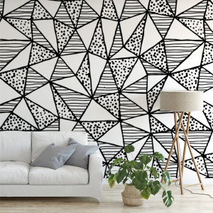 Tapeta na ścianę - triangle eclecticisim , rodzaj - próbka tapety 50x50cm