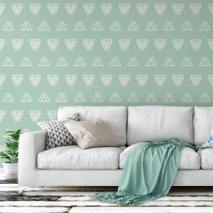 Tapeta na ścianę - triangular triple , rodzaj - tapeta flizelinowa laminowana