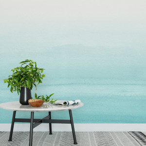 Tapeta na ścianę - turquoise ombre , rodzaj - tapeta flizelinowa laminowana