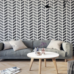 Modern hall - tapeta designerska , rodzaj - tapeta winylowa strukturalna