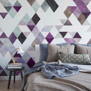 Purple rain - tapeta designerska , rodzaj - tapeta flizelinowa laminowana