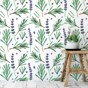 Tapeta na ścianę - lavender art , rodzaj - tapeta flizelinowa laminowana