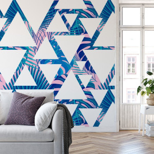 Tapeta na ścianę - triangle tropicana , rodzaj - próbka tapety 50x50cm