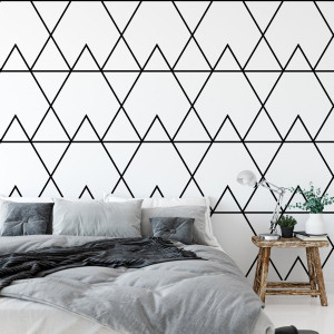 Tapeta na ścianę - triangular rows , rodzaj - tapeta flizelinowa