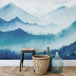 Tapeta na ścianę - lovely mountain view , rodzaj - próbka tapety 50x50cm