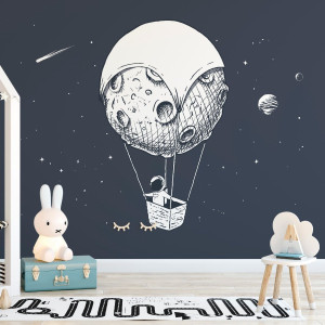 Tapeta dziecięca - moonballoon , rodzaj - tapeta flizelinowa laminowana