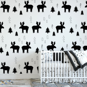 Tapeta dziecięca - moose art , rodzaj - tapeta flizelinowa laminowana