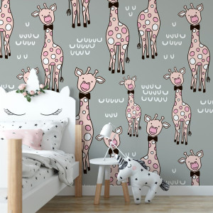 Tapeta dziecięca - smart giraffe , rodzaj - tapeta flizelinowa