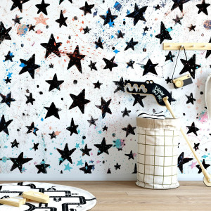 Tapeta dziecięca - starry galaxy , rodzaj - tapeta winylowa strukturalna