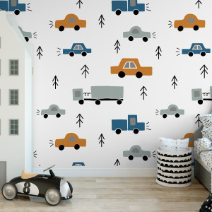 Tapeta dziecięca - trafficart , rodzaj - próbka tapety 50x50cm