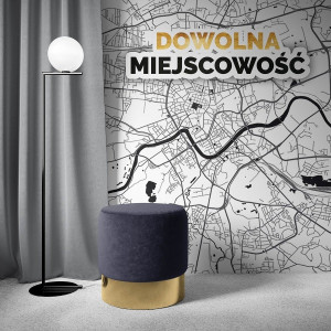 Tapeta na ścianę - mapa dowolnego miasta , rodzaj - tapeta flizelinowa laminowana