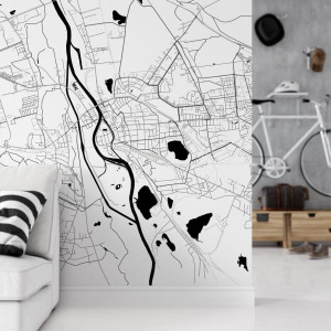 Tapeta na ścianę - mapa opole , rodzaj - próbka tapety 50x50cm