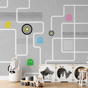 Tapeta dla dzieci - gamewall , rodzaj - tapeta flizelinowa laminowana