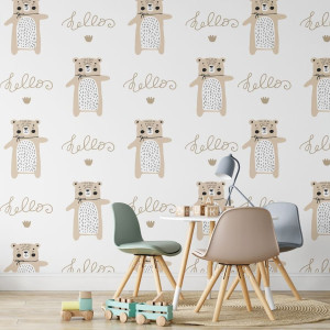 Tapeta dla dzieci - hello bears , rodzaj - tapeta flizelinowa