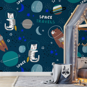 Tapeta dla dzieci - space dreams , rodzaj - próbka tapety 50x50cm