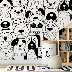 Tapeta dla dzieci - spy dogs , rodzaj - próbka tapety 50x50cm